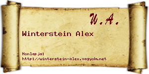 Winterstein Alex névjegykártya